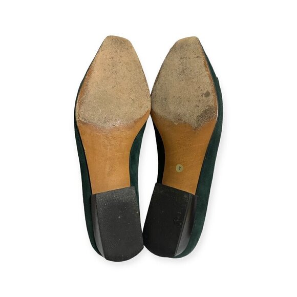 Stephane Kelian Vintage‎ Green Suede Pumps with Bow, Size 8 US, - Picture 8 of 13